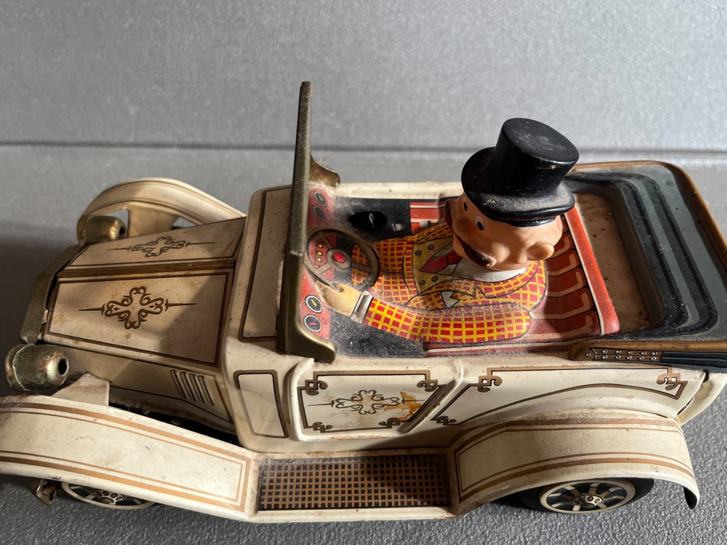 Jouet Ancien Voiture miniature ALPS Made in Japan Tôle Pile Vintage