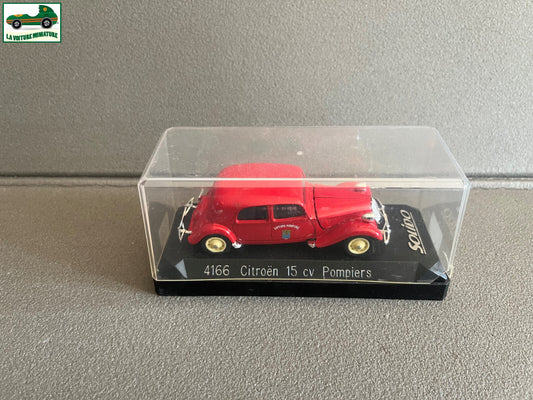 Voiture miniature Traction 4166 Citroen 15 CV Pompiers Solido au 1/43