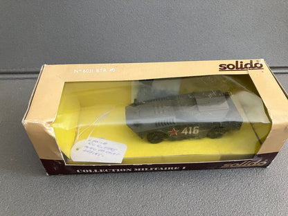 Ancien Miniature Militaire Blindé BTR 40 6031 Lance Roquette Solido France 1/50