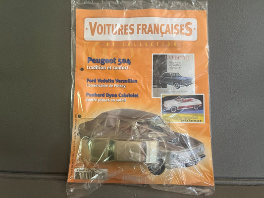 Voiture miniature Peugeot 504 Norev Hachette + Fascicule au 1/43