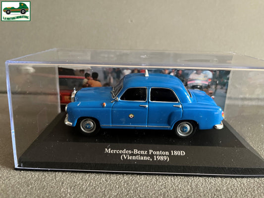Voiture Miniature Mercedes Benz Ponton 180D 1989 Taxi Du Monde au 1/43 Altaya