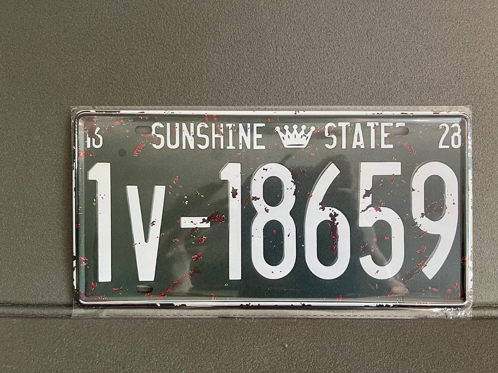 Plaque Métal Voiture Automobile Américaine Immatriculation Sunshine 15 x 30cm