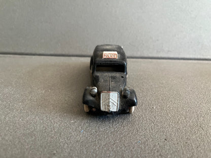 Ancienne Voiture Miniature Citroen 15 Six Police Norev Plastique France Epave