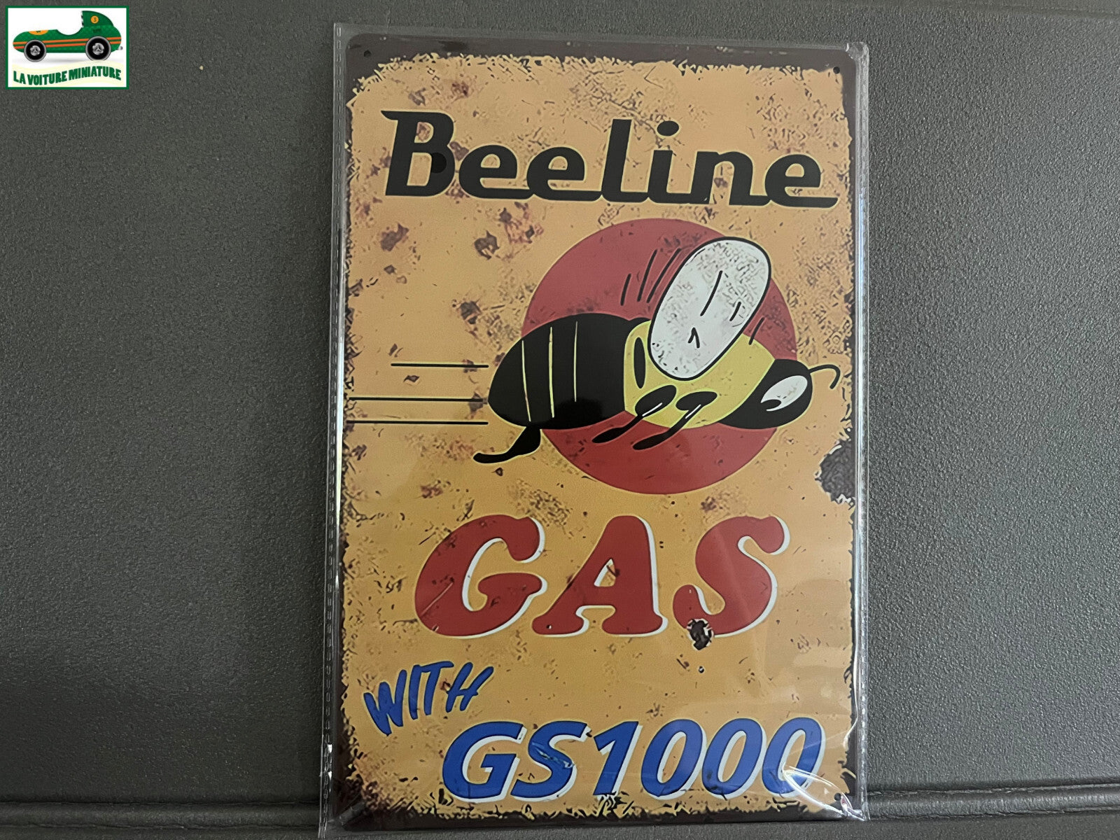 Plaque Métal Voiture Automobile Garage Huile Moteur Beeline 20 x 30 cm