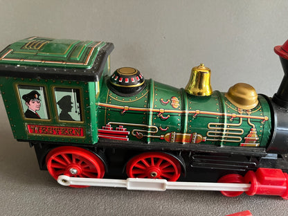 Jouet Ancien Tôle Train Locomotive Modern Toys Western Japan