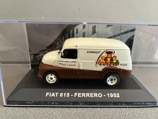 Voiture miniature Fourgon Camion Fiat 615 Ferrero 1952 au 1/43