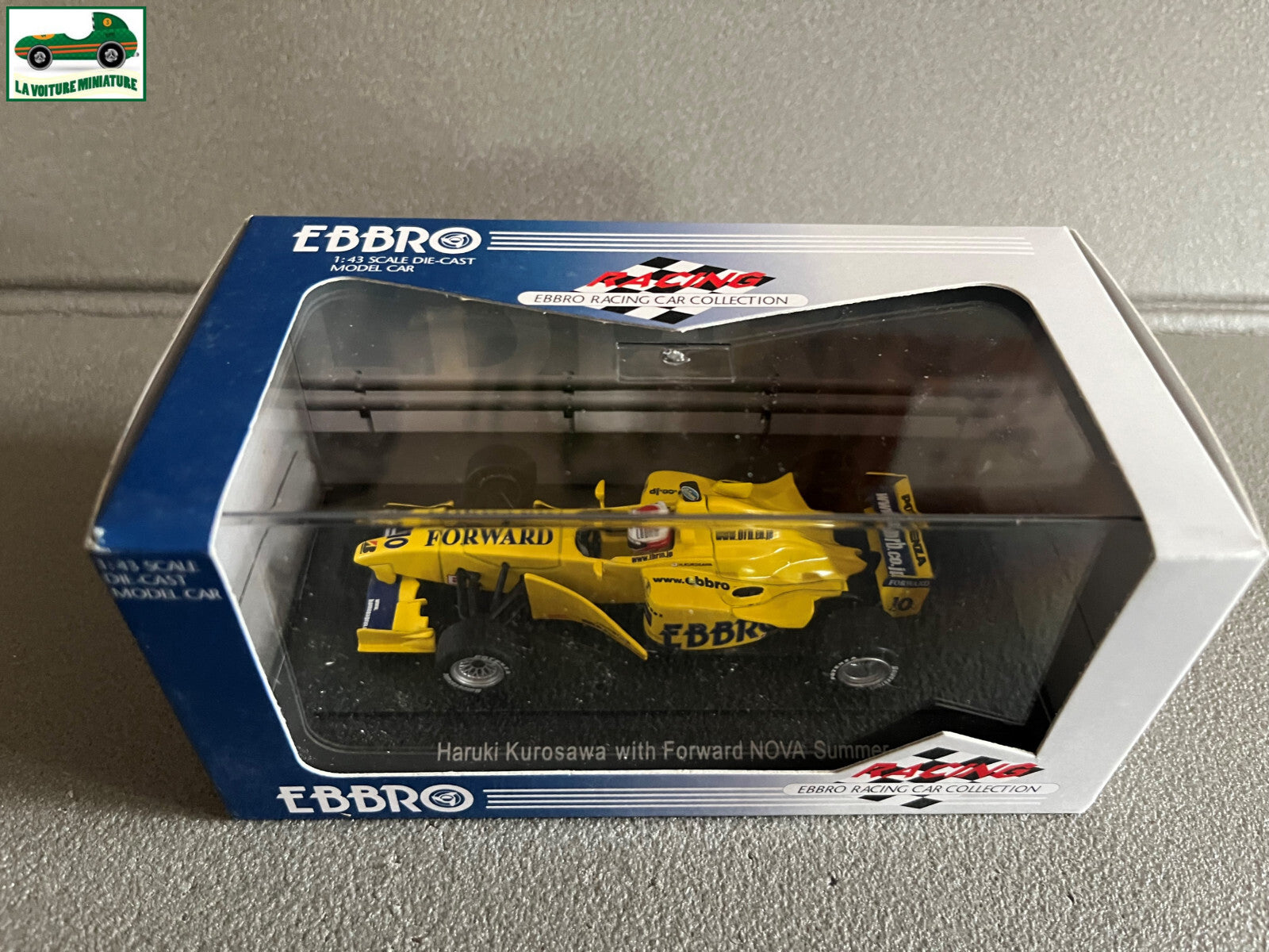 Voiture Miniature Formula Nippon Haruki Kurosawa with Nova F1 Ebbro au 1/43