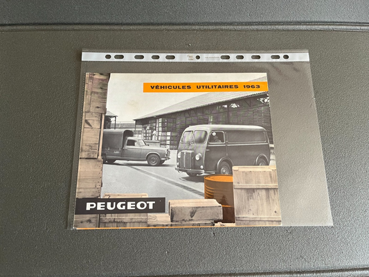 Ancien Dépliant Brochure Documentation Automobile Peugeot Utilitaires 1963