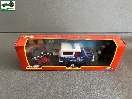 Voiture miniature Majocar 7300 4x4 Remorque avec Moto Majorette