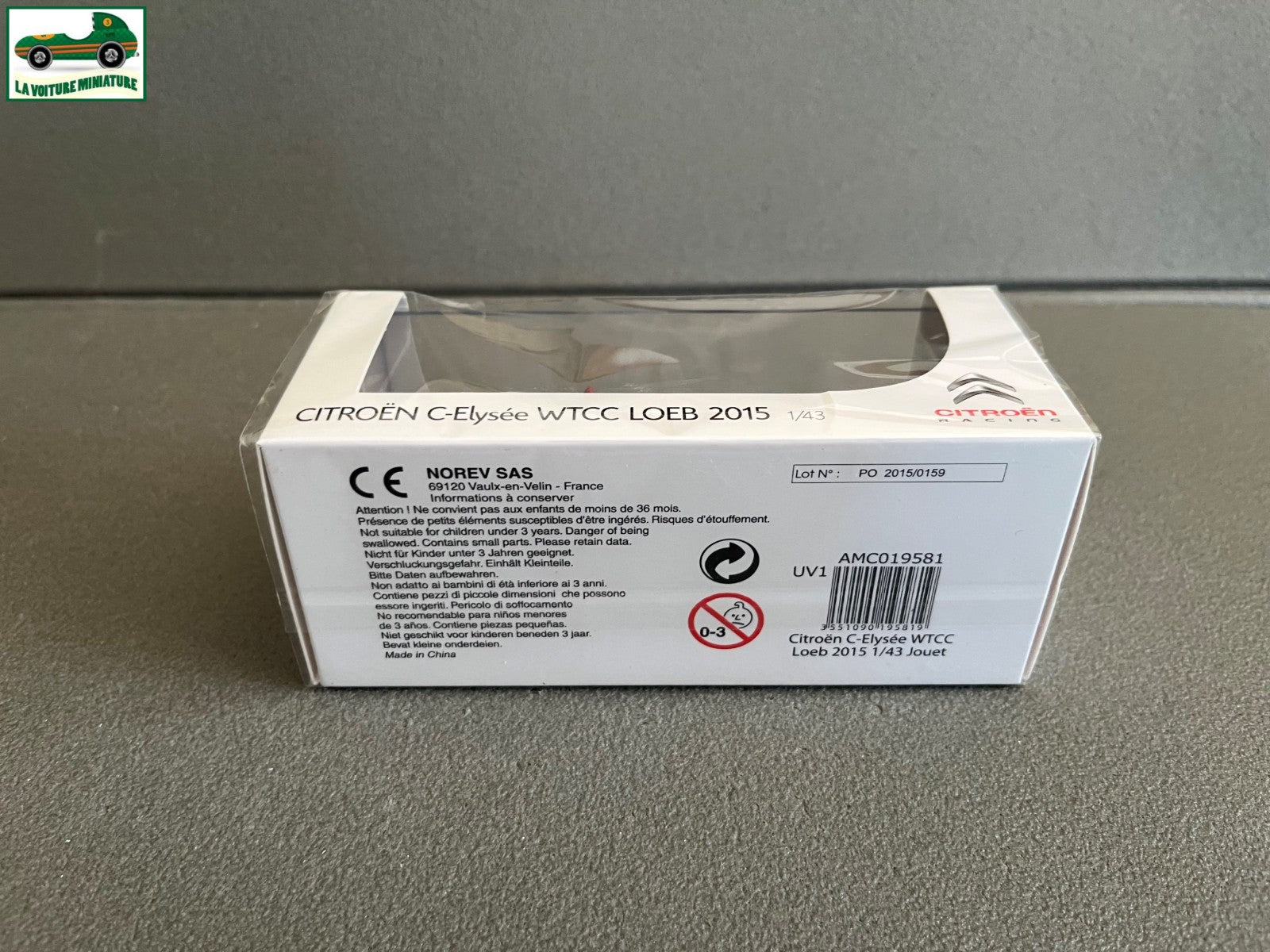 Voiture Miniature Citroen C Elysée WTCC Loeb 2015 Norev 1/43
