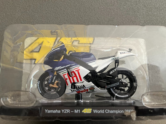 Moto GP miniature Valentino Rossi 46 Yamaha YZR-M1 World Champion 2008 1/18