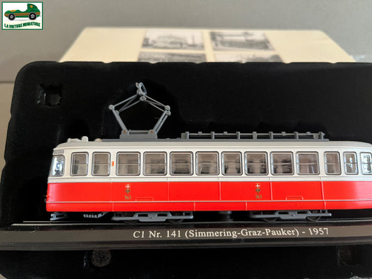 Voiture Miniature Tramway C1 Nr. 141 1957 Ixo Atlas au 1/87