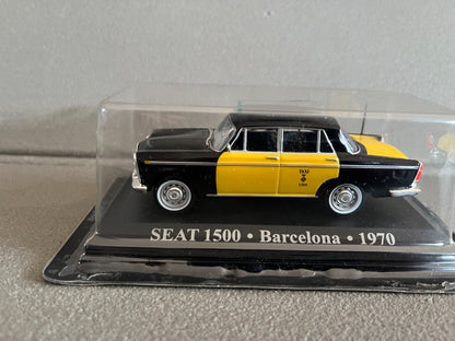 Voiture Miniature Seat 1500 Barcelona 1970 Taxi Du Monde au 1/43 Altaya
