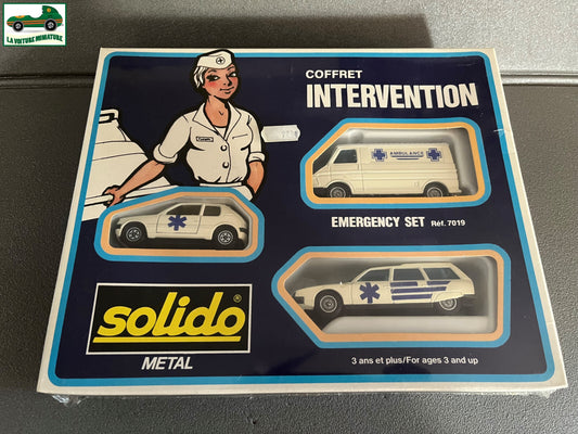 Voiture Miniature Coffret Intervention Solido Emergency Set Ref 7019 France 1/43