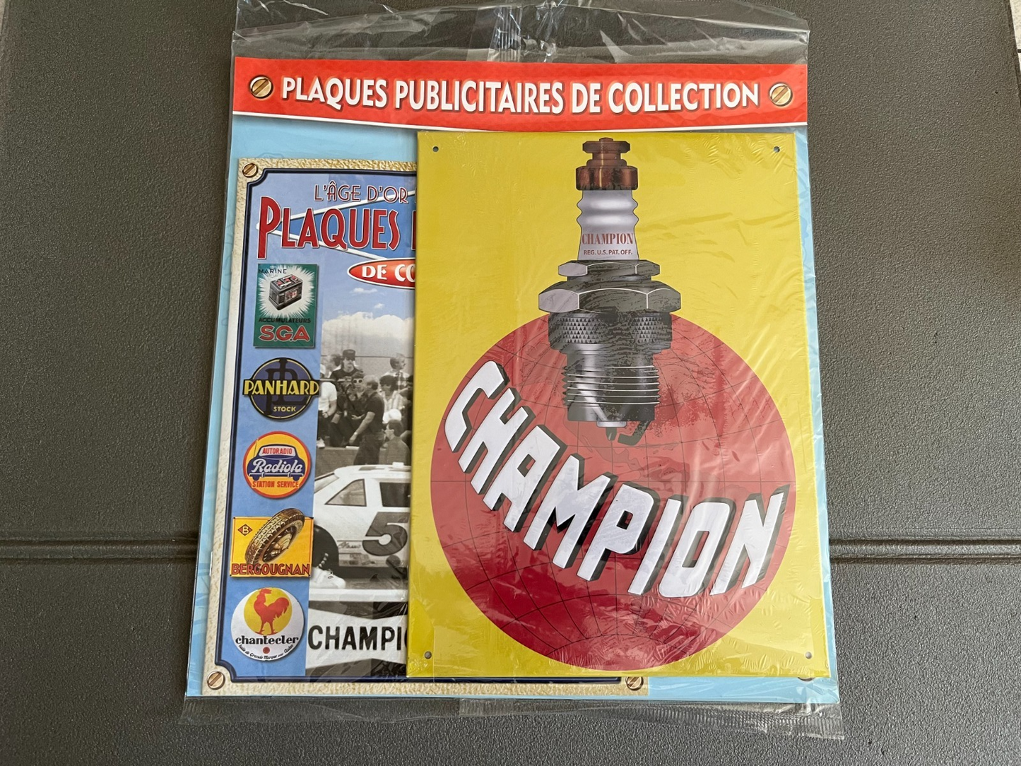Plaque Métal Voiture Automobile Publicitaire Collection Champion