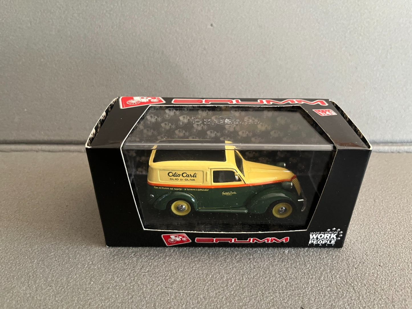 Voiture Miniature Fiat 1100E Olio Carli Brumm au 1/43