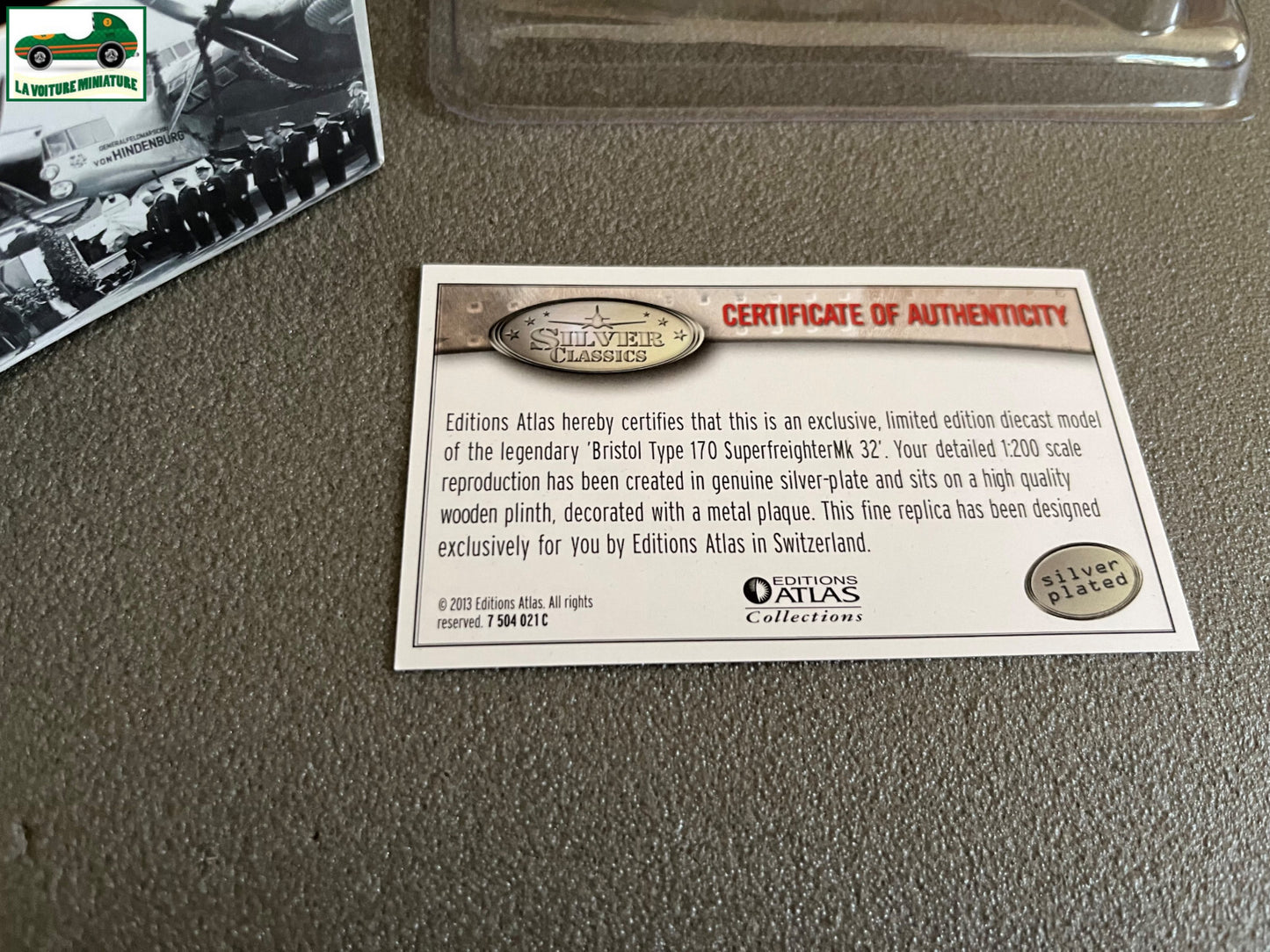 Avion miniature chrome Bristol Type 170 Atlas Silver Classics au 1/200