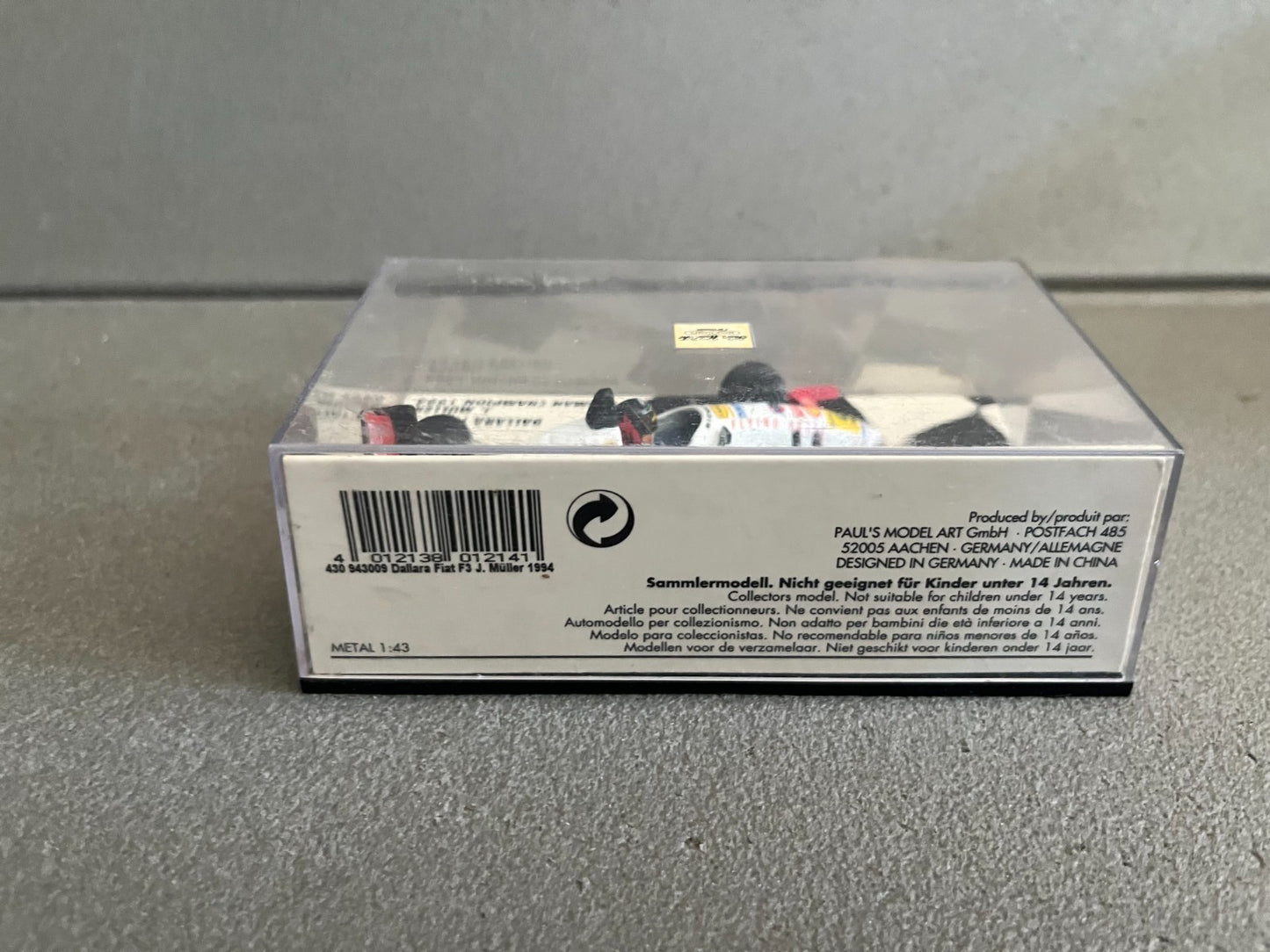 Voiture Miniature Formule 1 F1 Dallara Fiat F3 Muller 1994 Minichamps au 1/43