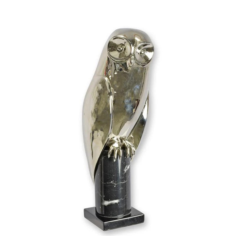 STATUE MODERNE SCULPTURE BRONZE HIBOU