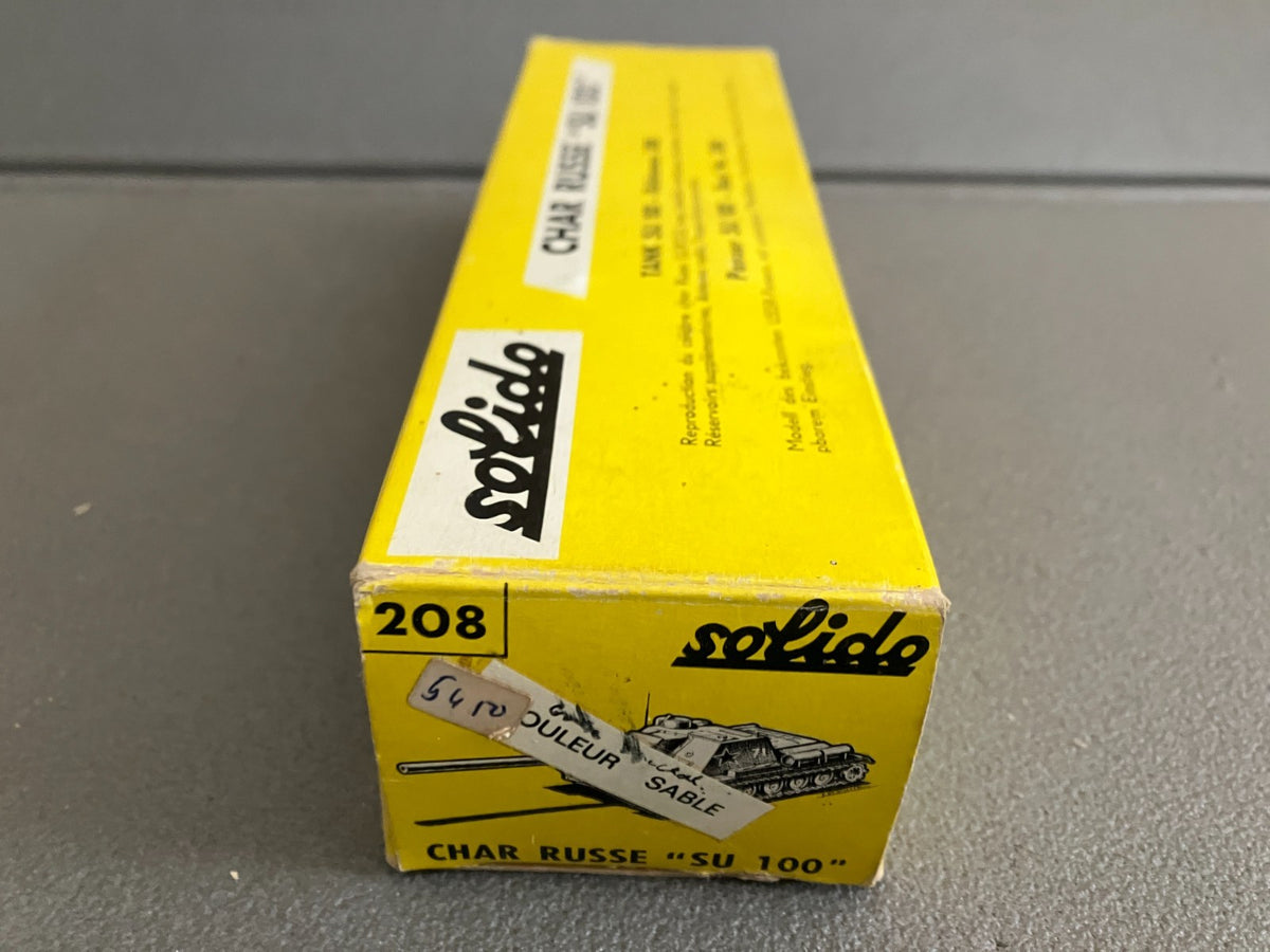 Ancienne Miniature Militaire Blindé Char Russe SU 100 208 Solido France 1/50