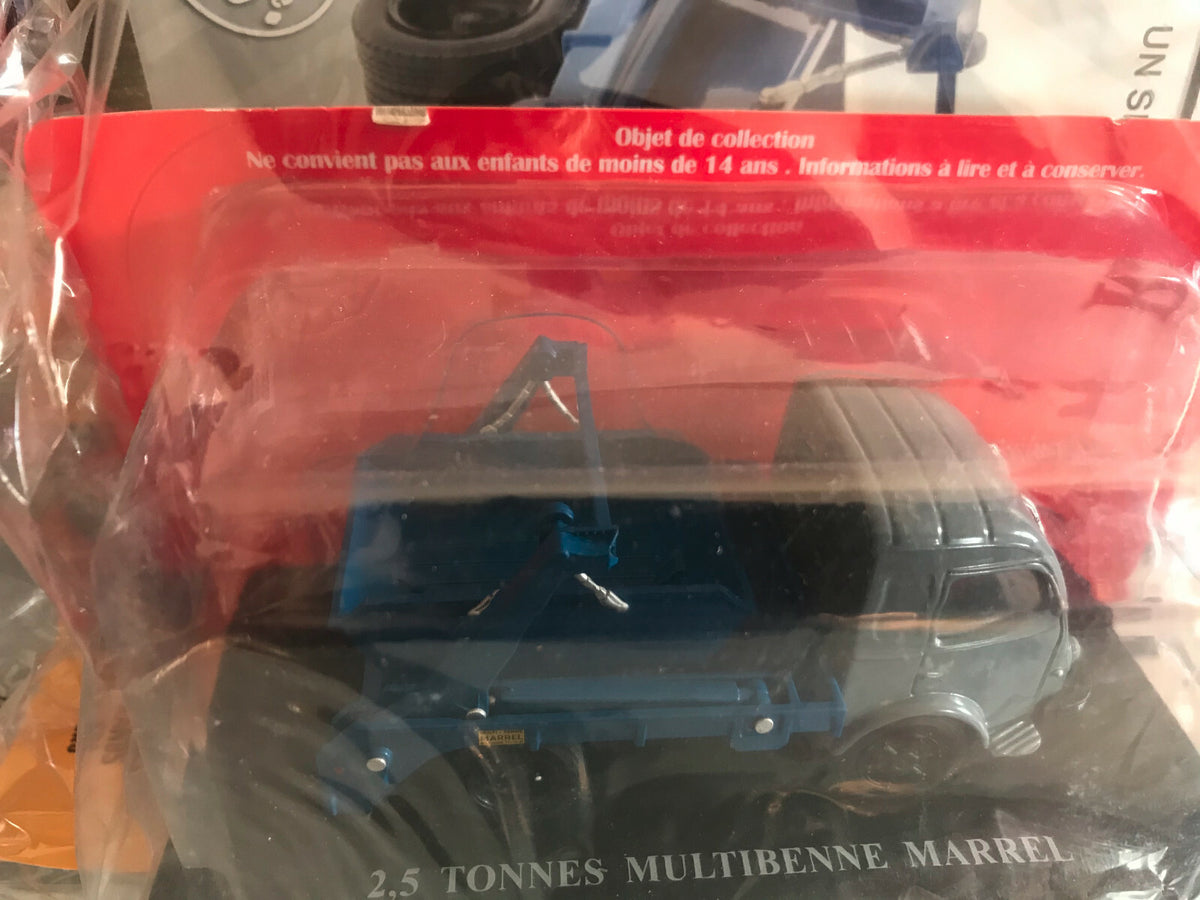 Voiture miniature Renault 2.5 Tonnes Multibenne Marrel 1956 Hachette 1/43