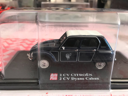 Voiture miniature Citroen 2cv 2 cv Dyane Caban Auto Plus Hachette 1/43