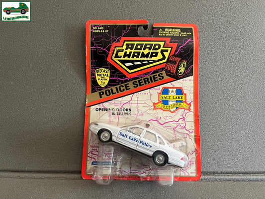 Ancienne Voiture Miniature Ford Crown Victoria Salt Lake Police Road Champs 1/43