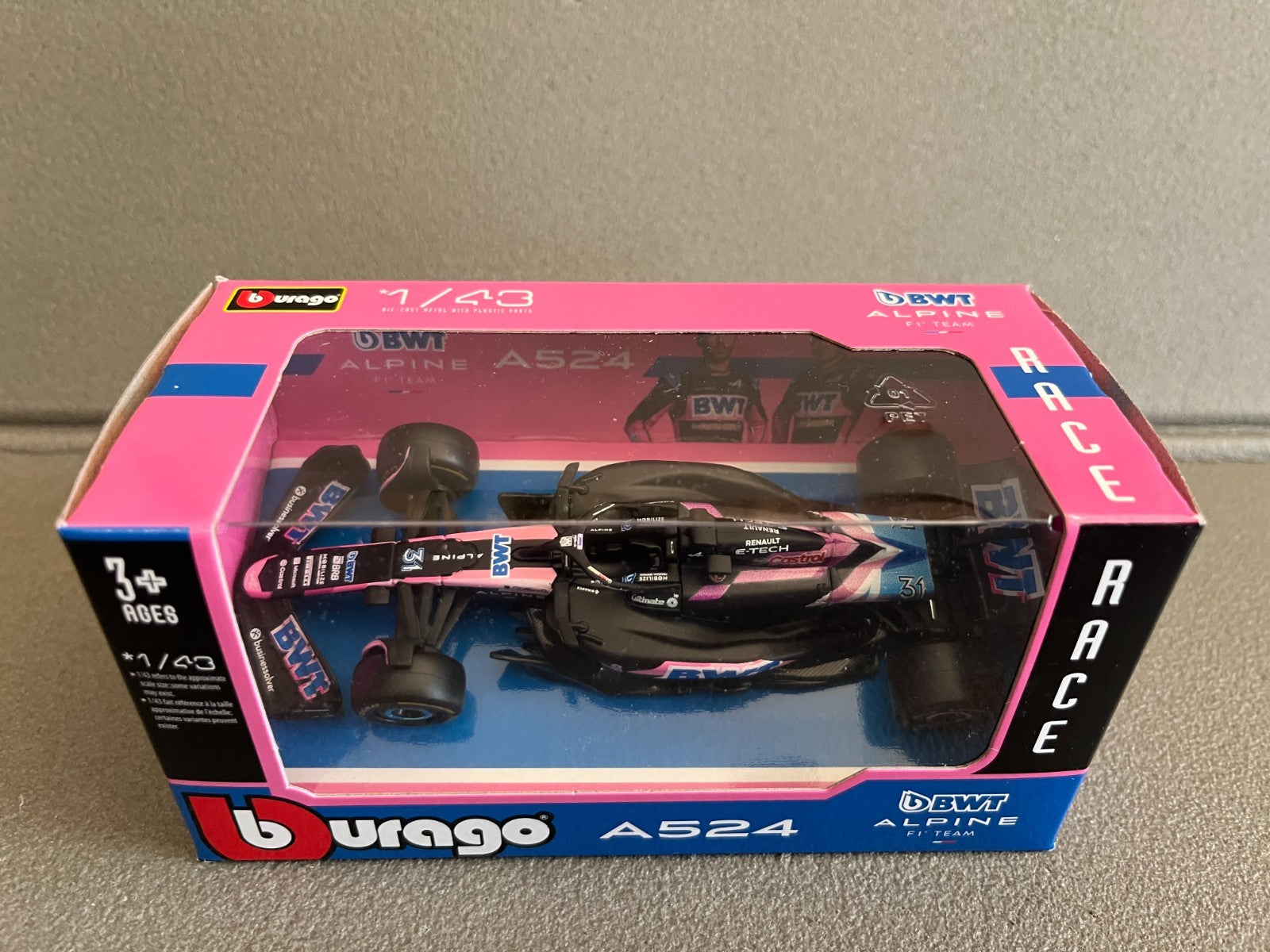 Voiture miniature Collection Formule 1 F1 Alpine A524 GP Burago au 1/43