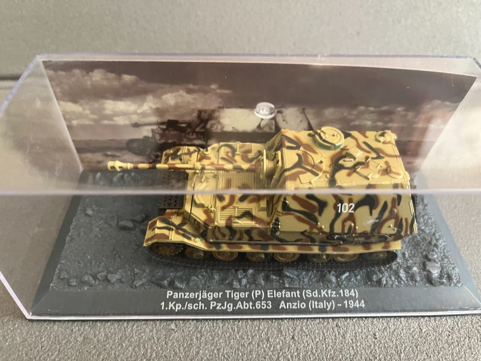 Miniature Militaire Char Tank Blindé Panzerjager Tiger P Elefant Altaya 1/72