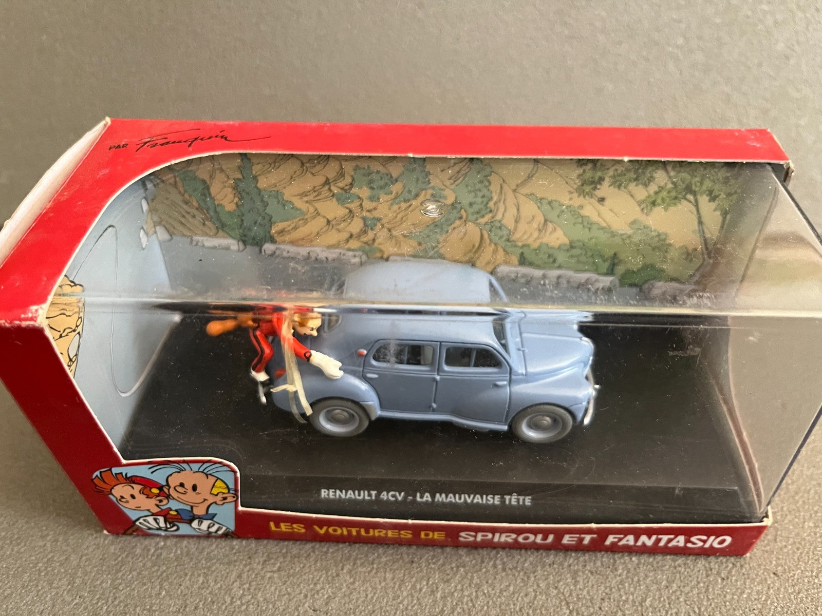 Voiture Miniature Renault 4CV La Mauvaise Tête Spirou au 1/43