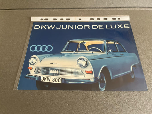 Ancien Dépliant Brochure Documentation Automobile DKW Junior de Luxe Audi