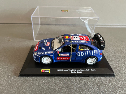 Voiture Miniature 2006 Citroen WRC Kronos Rallye Sordo Monte Carlo Burago 1/32