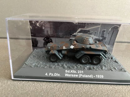 Miniature Militaire Char Tank Blindé Sd.Kfz. 231 (6-rad) 1939 Altaya 1/72