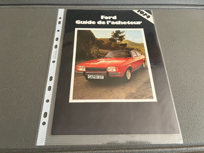 Ancien Dépliant Brochure Documentation Automobile Ford Guide 1974