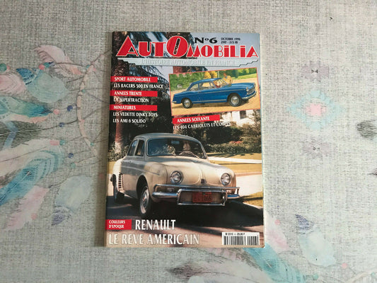 Livre Revue Voiture Automobile Automobilia N°6 1996