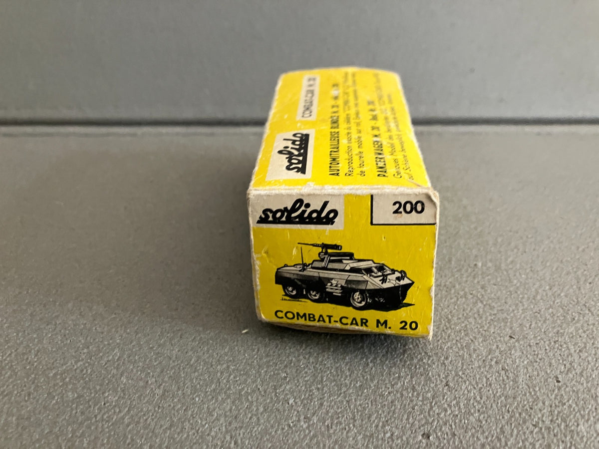 Ancienne Miniature Militaire Blindé Char Combat Car M. 20 200 Solido France 1/50