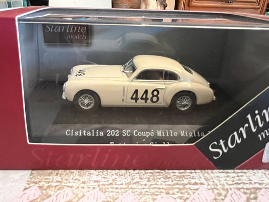 Voiture Miniature Cisitalia 202 SC Coupé Mille Miglia 1949 Starline Models 1/43