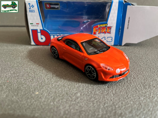 Voiture Miniature Renault Alpine A110 2018 Burago Orange au 1/43