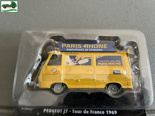 Voiture Miniature Peugeot J7 Tour de France 1969 Vélo Norev 1/43