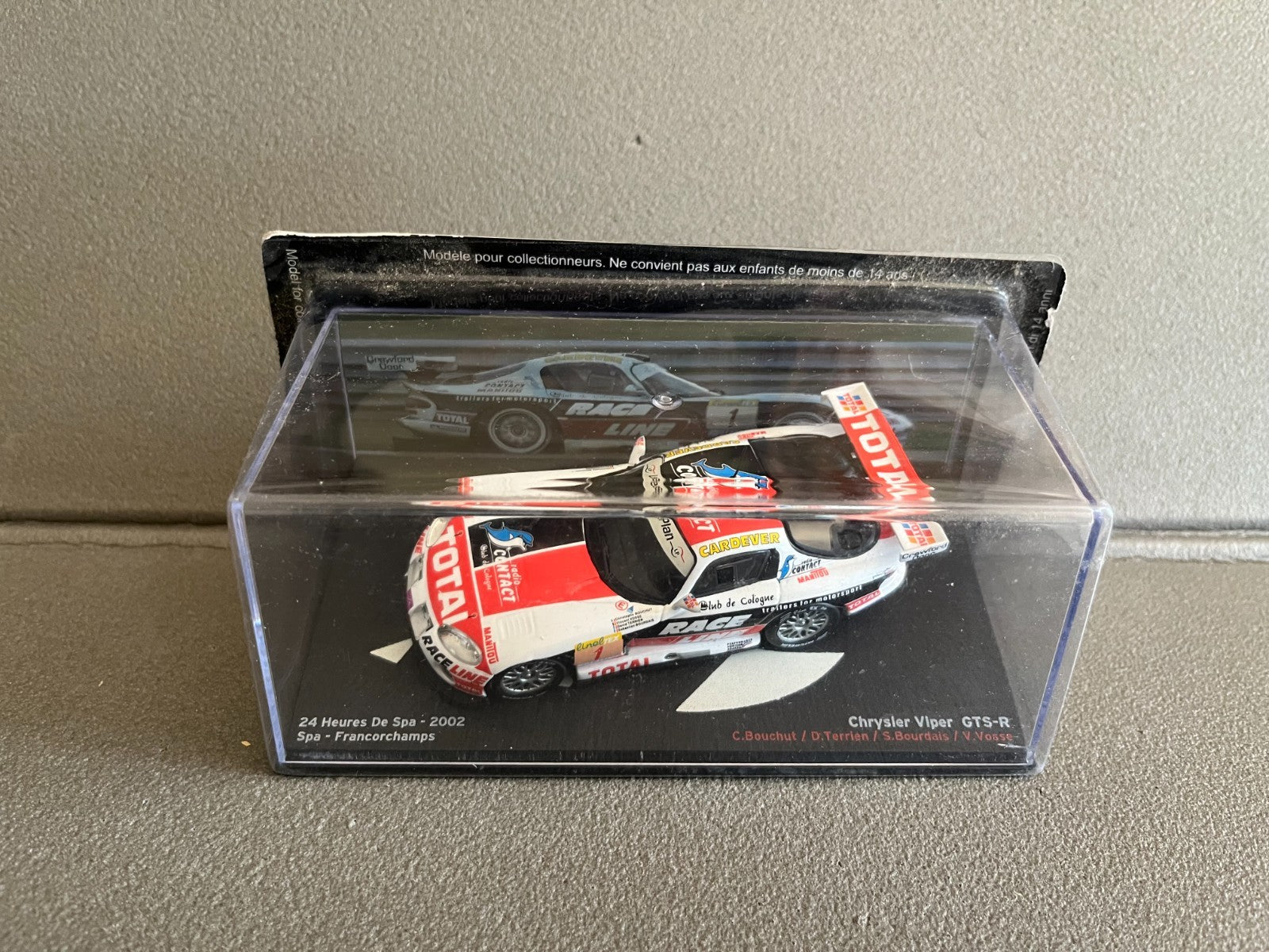 Voiture Miniature Chrysler Viper GTS-R 24 Heures de Spa 2002 au 1/43