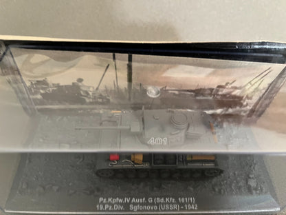 Miniature Militaire Char Tank Blindé Pz.Kpfw.IV Ausf. G USSR 1942 Altaya 1/72
