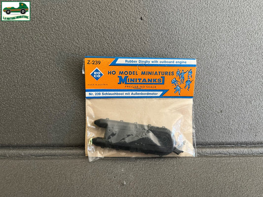 Miniature Engin Militaire Canot Roco Z-239 Rubber Dinghy Roco Minitanks  1/87 HO