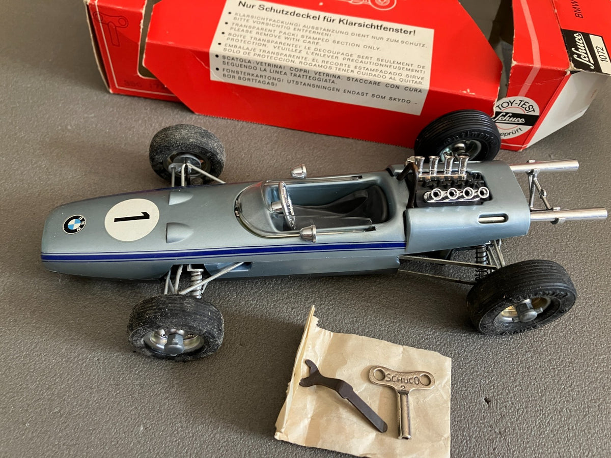 Ancienne Jouet Mécanisme Clé Voiture Miniature BMW Formel 2 Schuco 1072 Germany