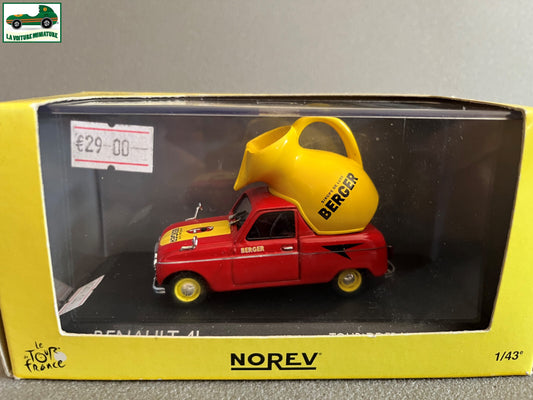 Voiture Miniature Renault 4L Berger Tour de France 1969 Norev au 1/43