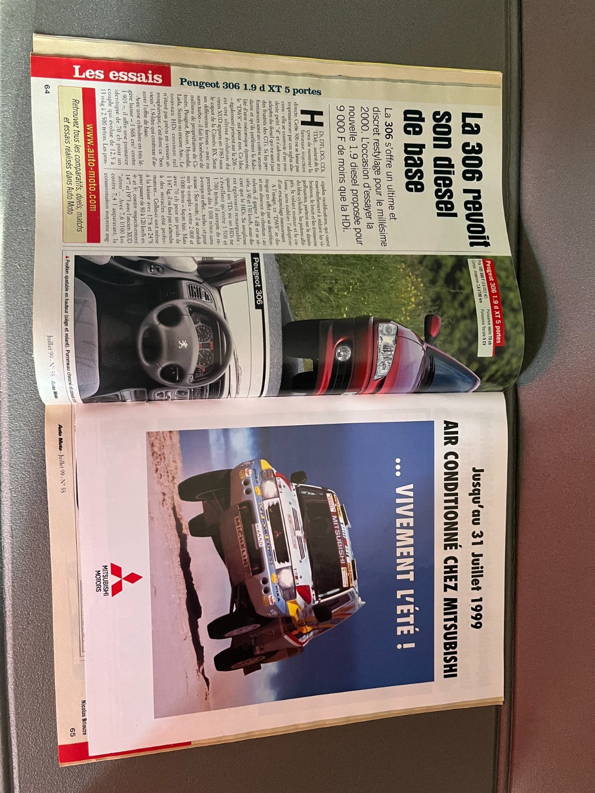 Livre Revue Voiture Automobile Action AutoMoto N°58