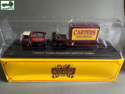Voiture miniature Cirque Carters Foden Generator and Low Loader Atlas 1/76