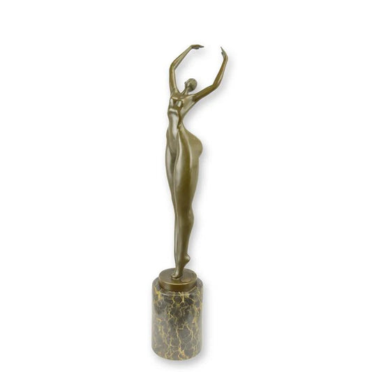 MODERNISTE STATUE MODERNE SCULPTURE BRONZE EROTIQUE FÉMININ