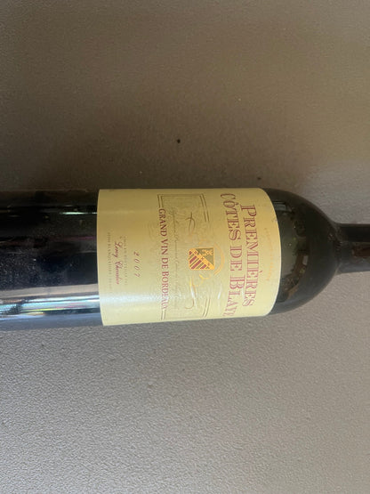 Ancienne Bouteille Vin Bordeaux Blaye Leroy Chevalier 2007 Collection Perso
