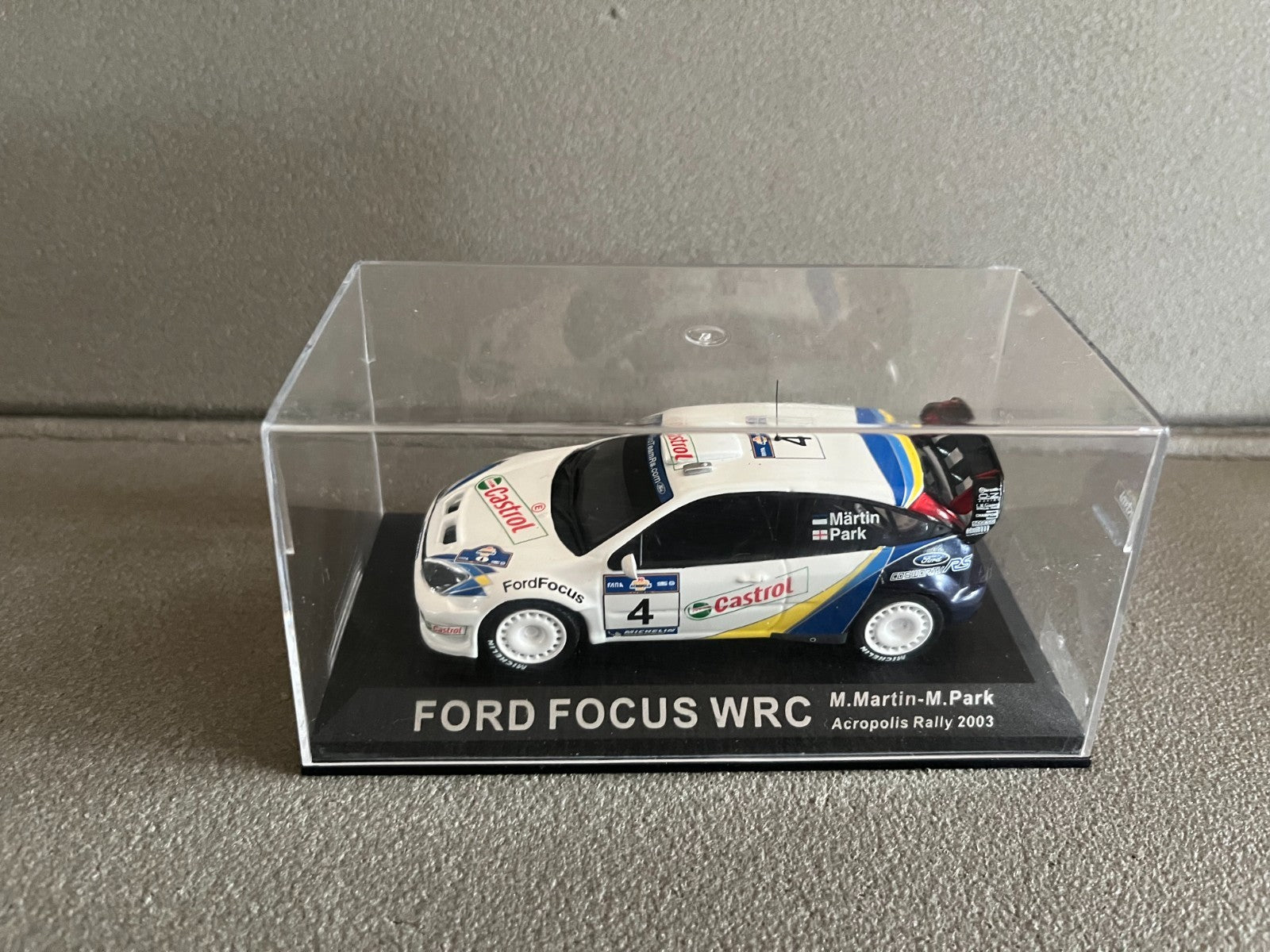 Voiture Miniature Ford Focus WRC Rallye Acropolis 2003 au 1/43