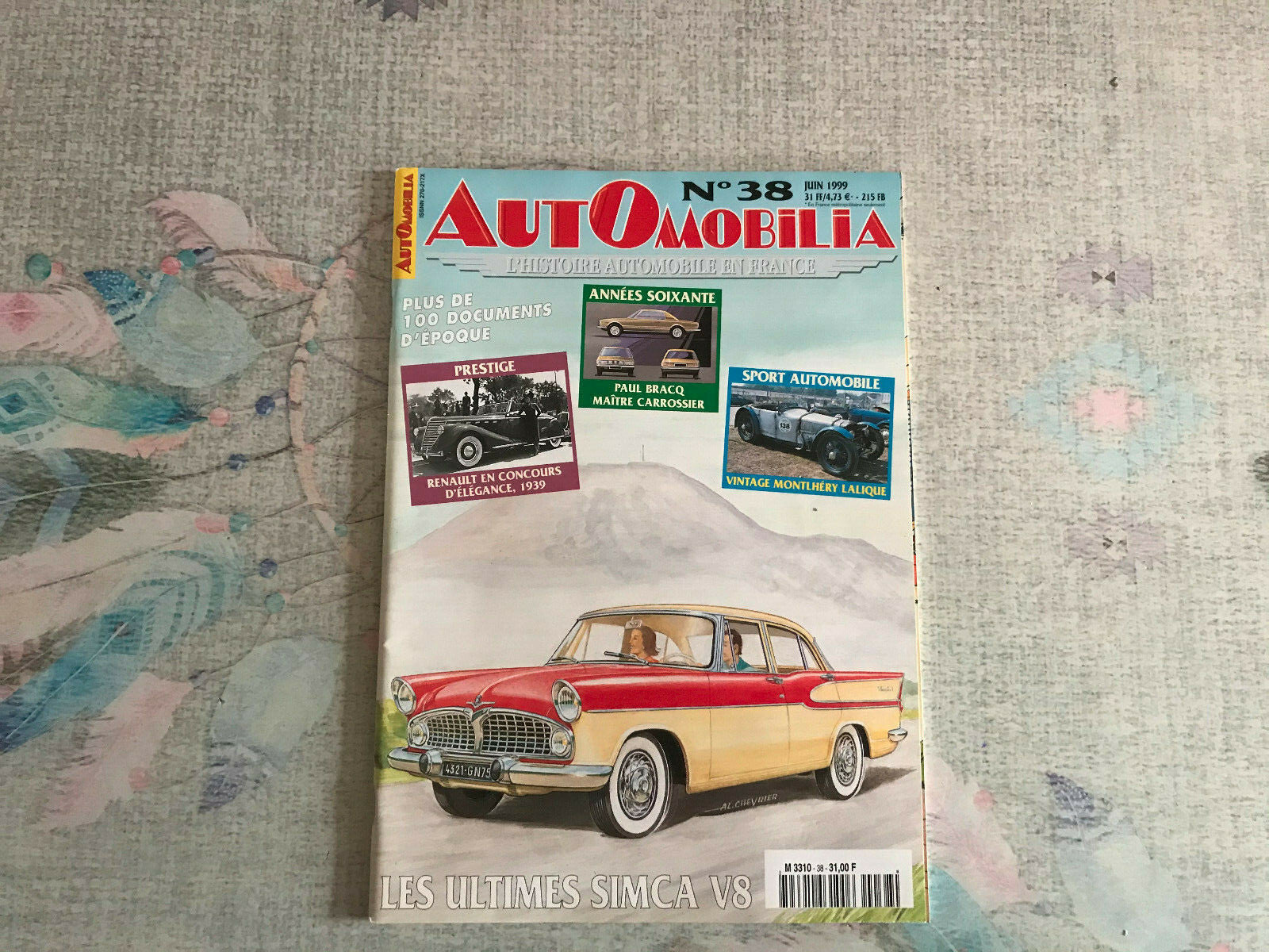 Livre Revue Voiture Automobile Automobilia N°38 1999